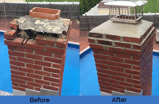 Crown rebuild and repointing by Warrington Chimney & Fireplace