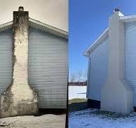 Full re-stucco by Warrington Chimney & Fireplace